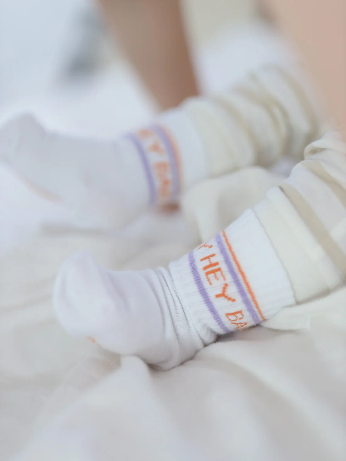 Socken Kids Hey Baby - striped orange