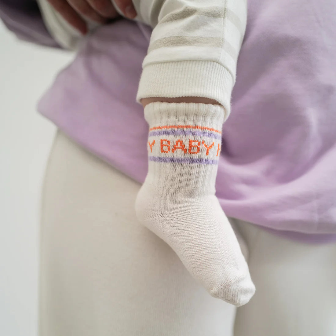 Famvibes Babysocken Hey Baby Lavendel