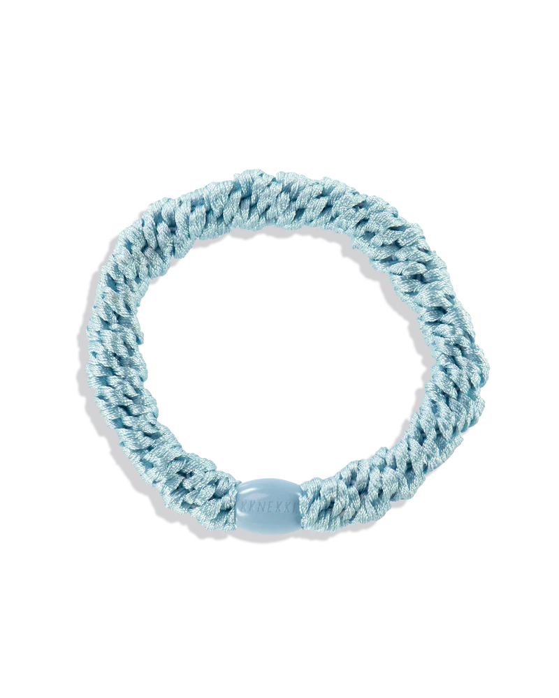 KKNEKKI Haargummi Light Blue, geflochtenes Haarband & Armband
