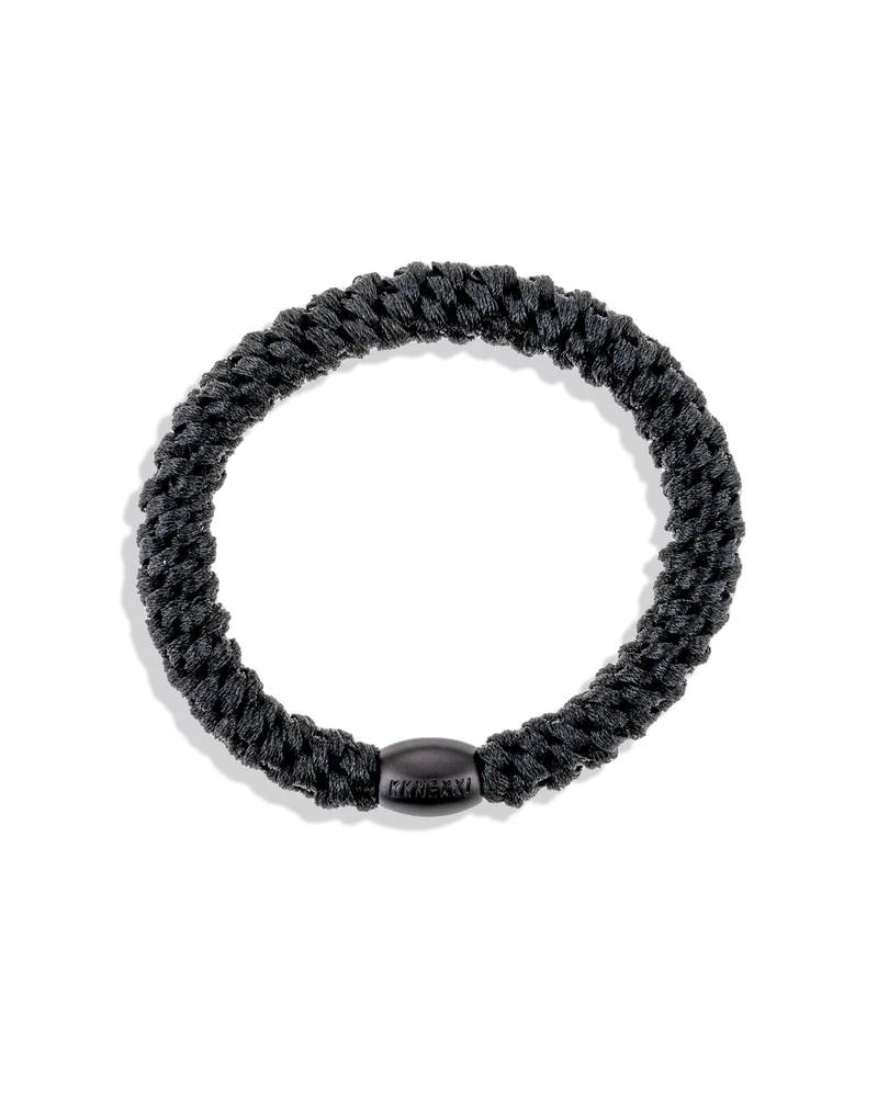 KKNEKKI Haargummi Black, geflochtenes Haarband & Armband