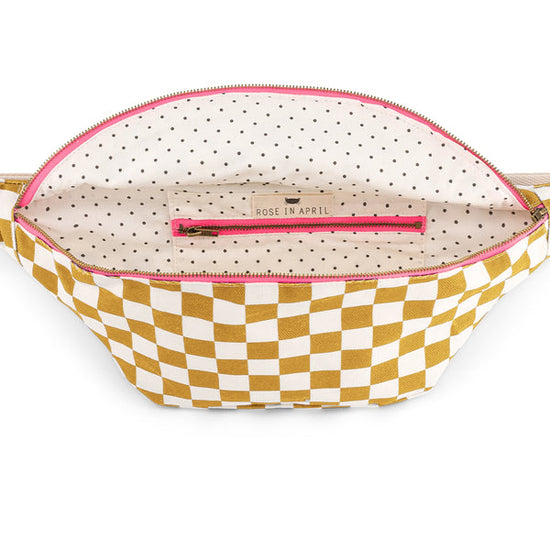 Gürteltasche I Bauchtasche I Crossbag I Bum-Bag - checkerboard caramel