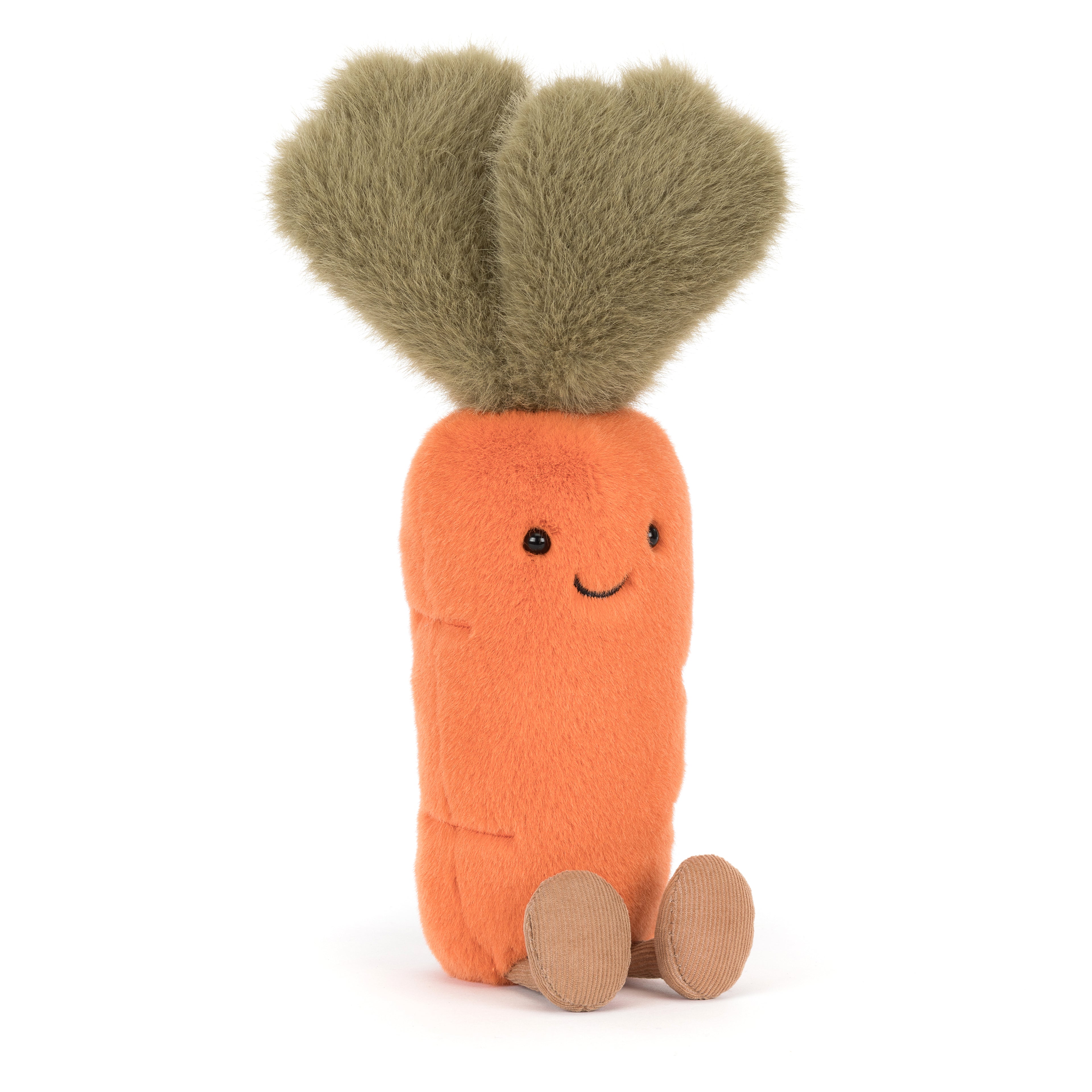 Jellycat Amuseables Carrot, süße Plüsch-Karotte mit fröhlichem Lächeln