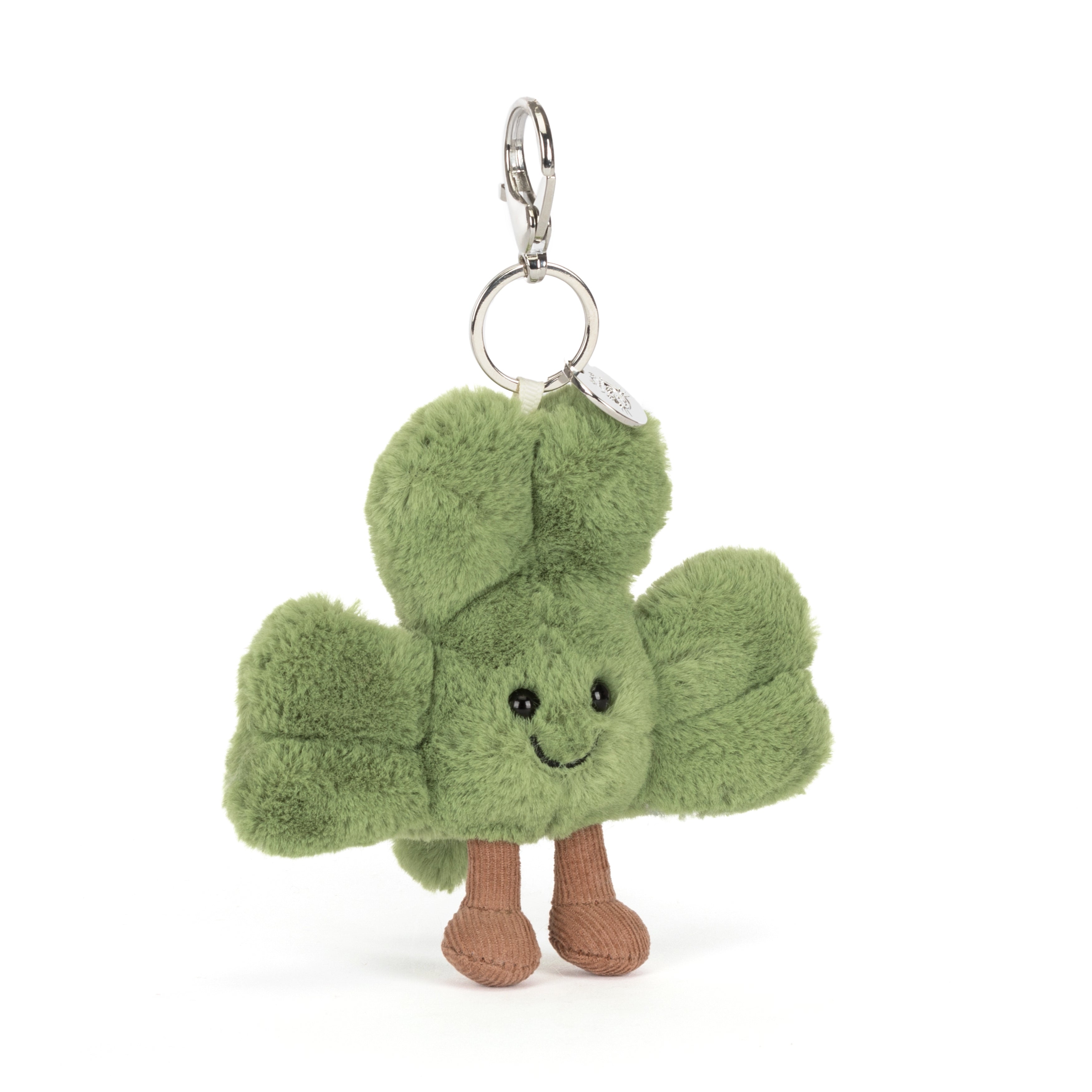Jellycat Amuseables Siofra Shamrock Bag Charm, Plüschiger Schlüsselanhänger Kleeblatt
