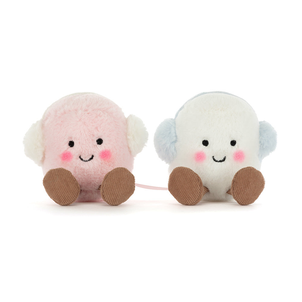 Frontansicht Amuseables Toastie Pink and White Marshmallows von Jellycat.