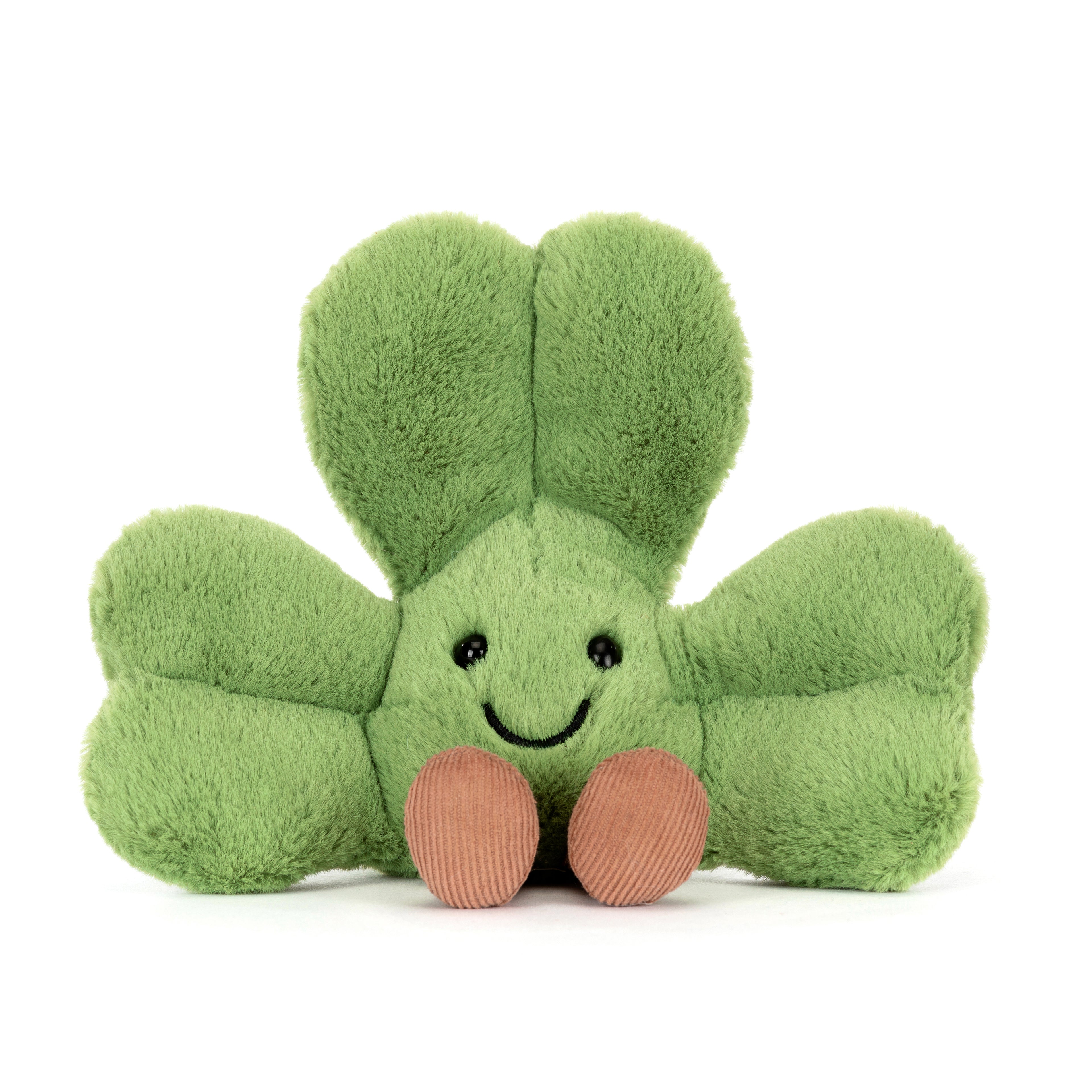 Jellycat Amuseables Siofora Shamrock, Kleeblatt als Plüschtier und Glücksbringer