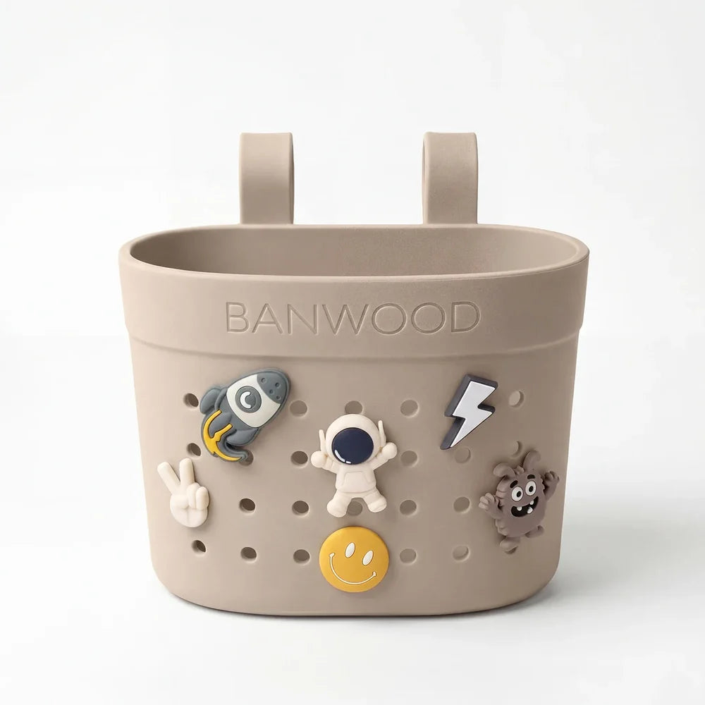 BANWOOD Space & Fun Korb-Pins am BANNWOOD Fahrradkorb