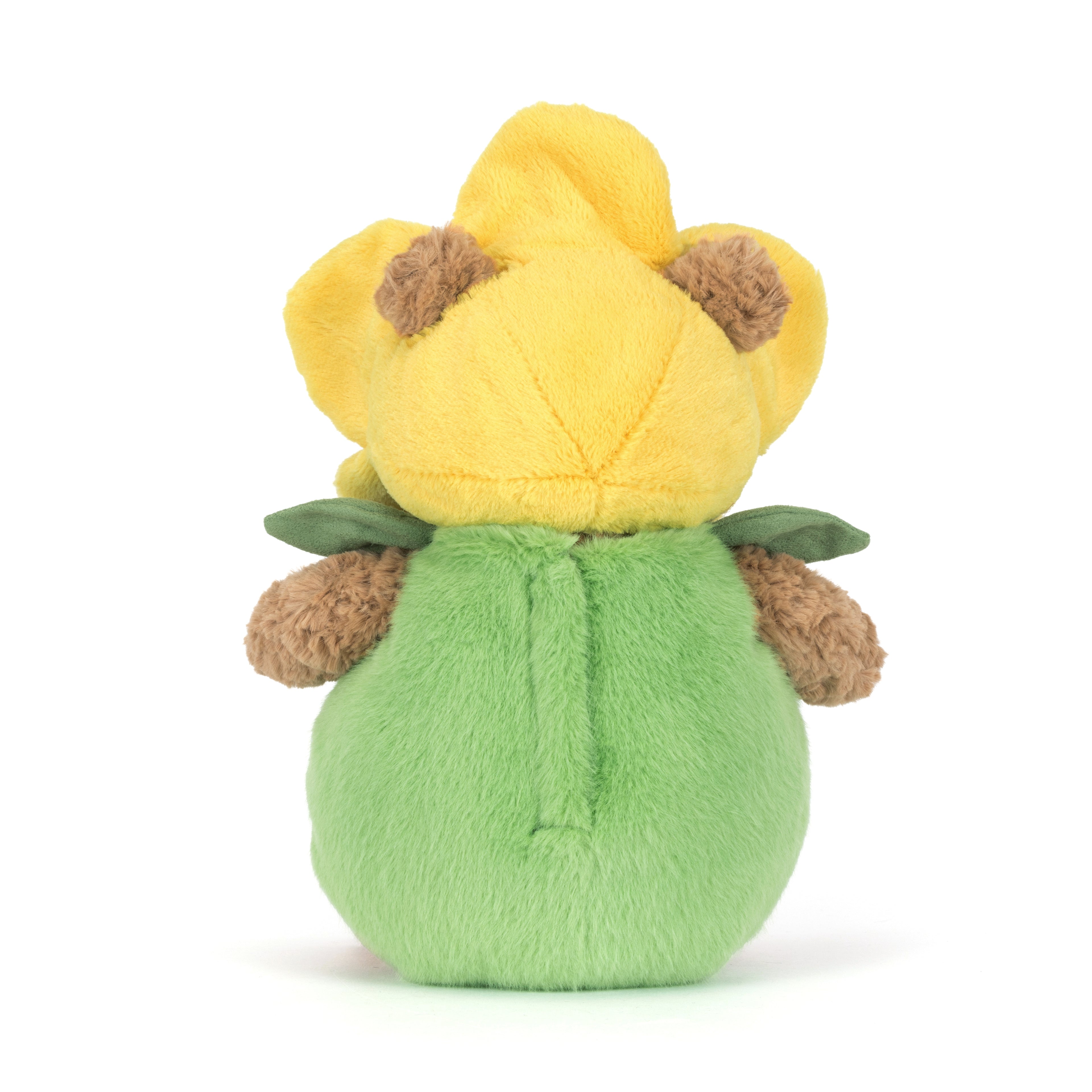 Jellycat Bartholomew Bear Daffodil Outfit, brauner Plüschtier-Bär im Narzissenkostüm
