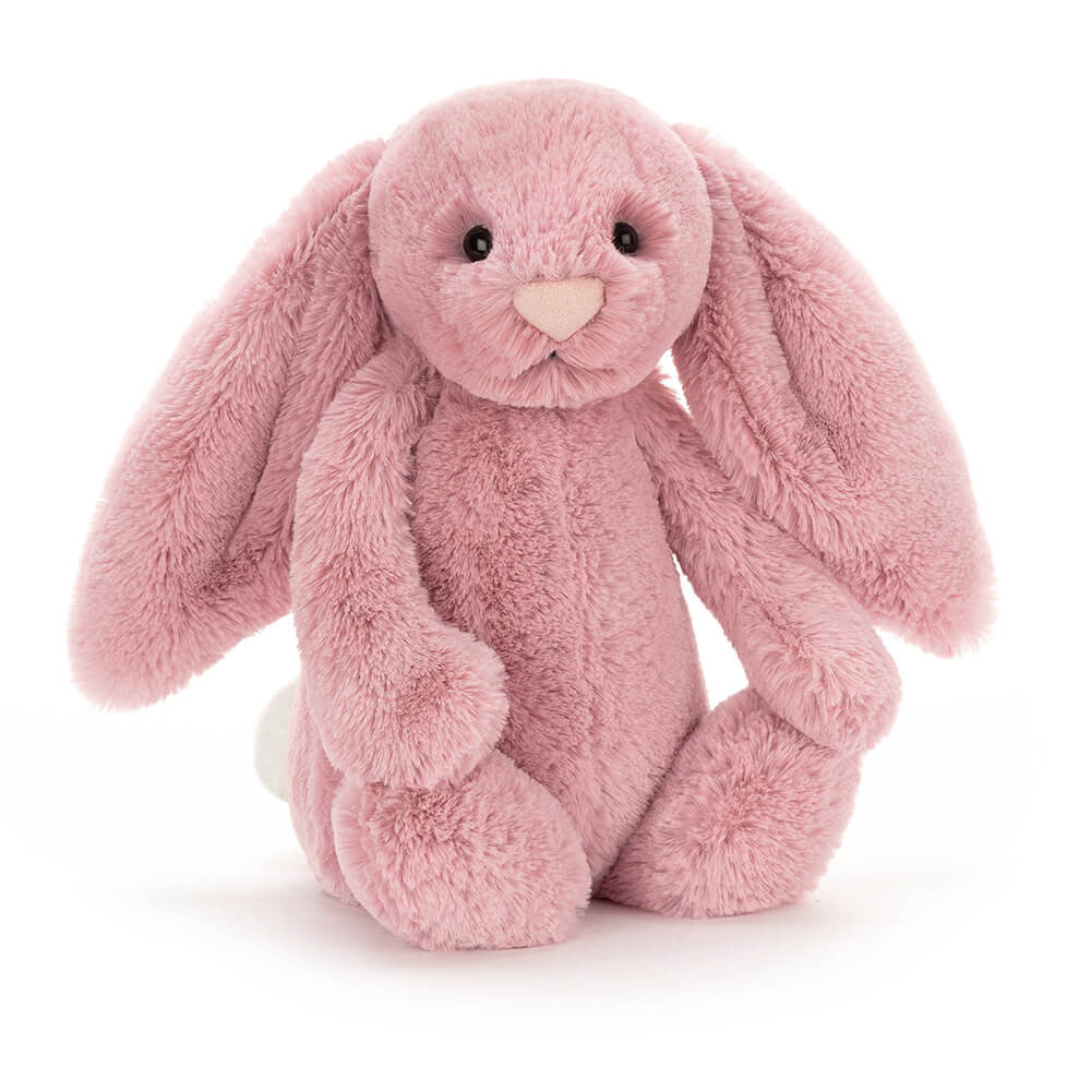 Jellycat Bashful Tulip Pink Bunny Original, pinker Plüschhase mit weichem Fell und Hängeohren in der Größe Medium