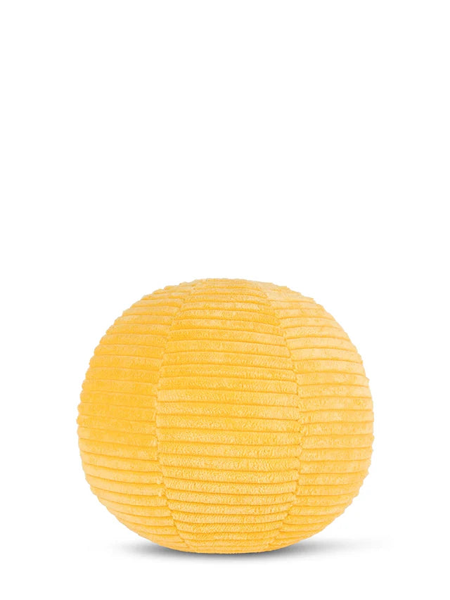 Plüsch-Smiley ECO Corduroy in Gelb 13 cm mit weicher Cord-Oberfläche, nachhaltiges Kuscheltier von BON TON TOYS