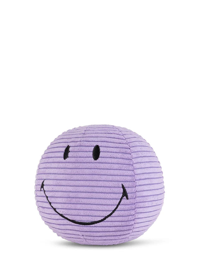 Plüsch-Smiley ECO Corduroy in Lila 13 cm mit weicher Cord-Oberfläche, nachhaltiges Kuscheltier von BON TON TOYS