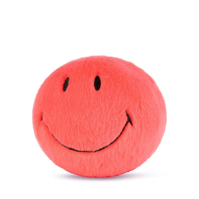 Smiley ECO Fuzzy Plüsch-Smiley in der Farbe Coral, 13 cm, von Bon Ton Toys – von vorne