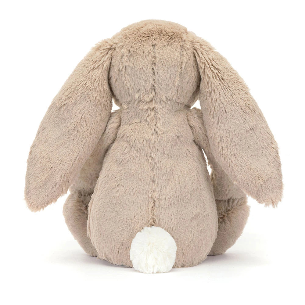 Beiger Jellycat Hase "Blossom Bunny Petal" mit Blumen an Ohren und Pfoten, kuscheliges Plüschtier