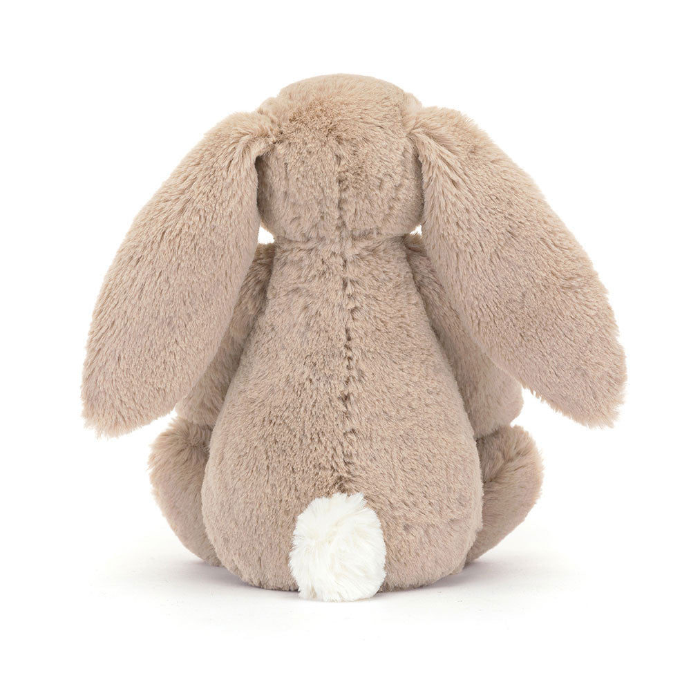 Beiger Jellycat Hase "Blossom Bunny Petal" mit Blumen an Ohren und Pfoten, kuscheliges Plüschtier