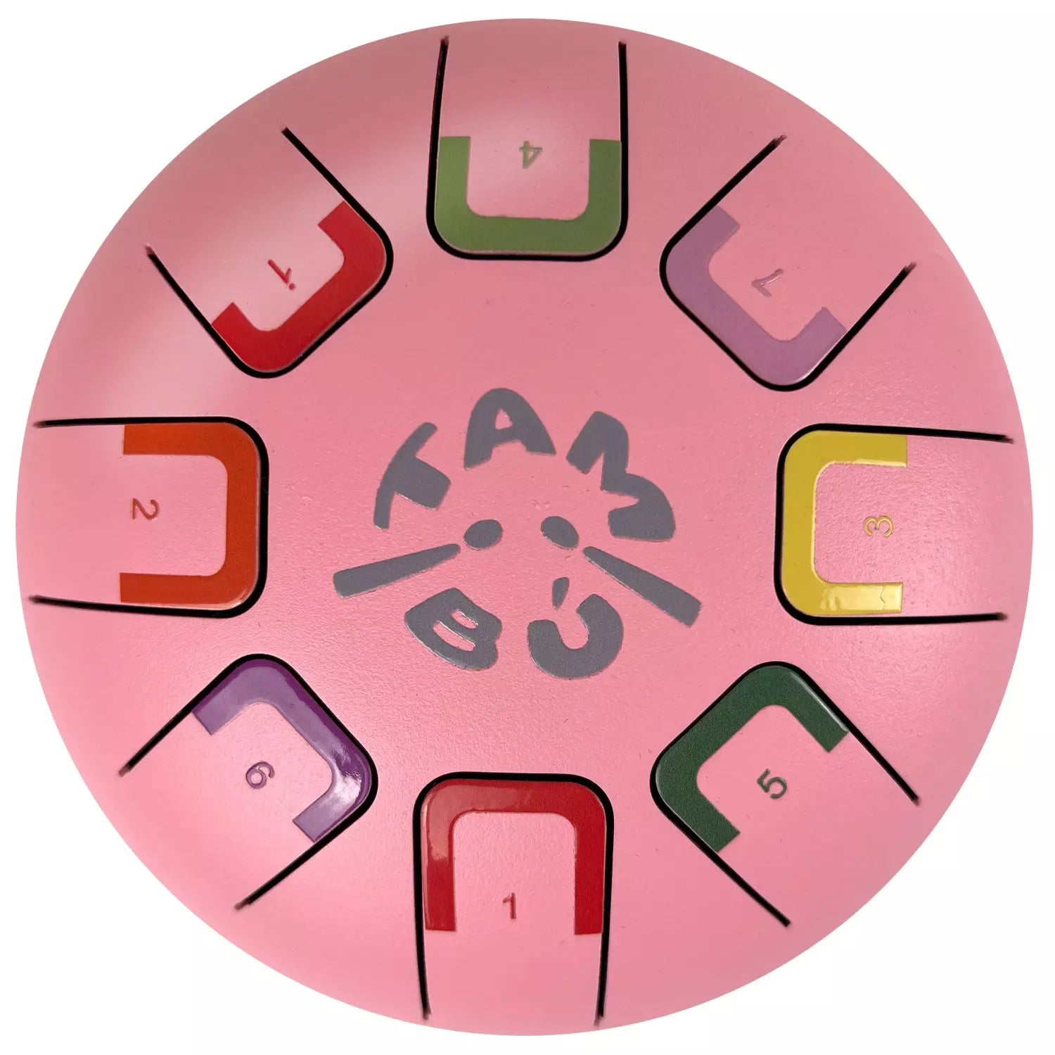 Das Baby Tambu von juegaconmigo mit Aufbewahrungstasche, Trommelstöcken, Trommelstockhalter und Notenbuch zum Aufstellen.