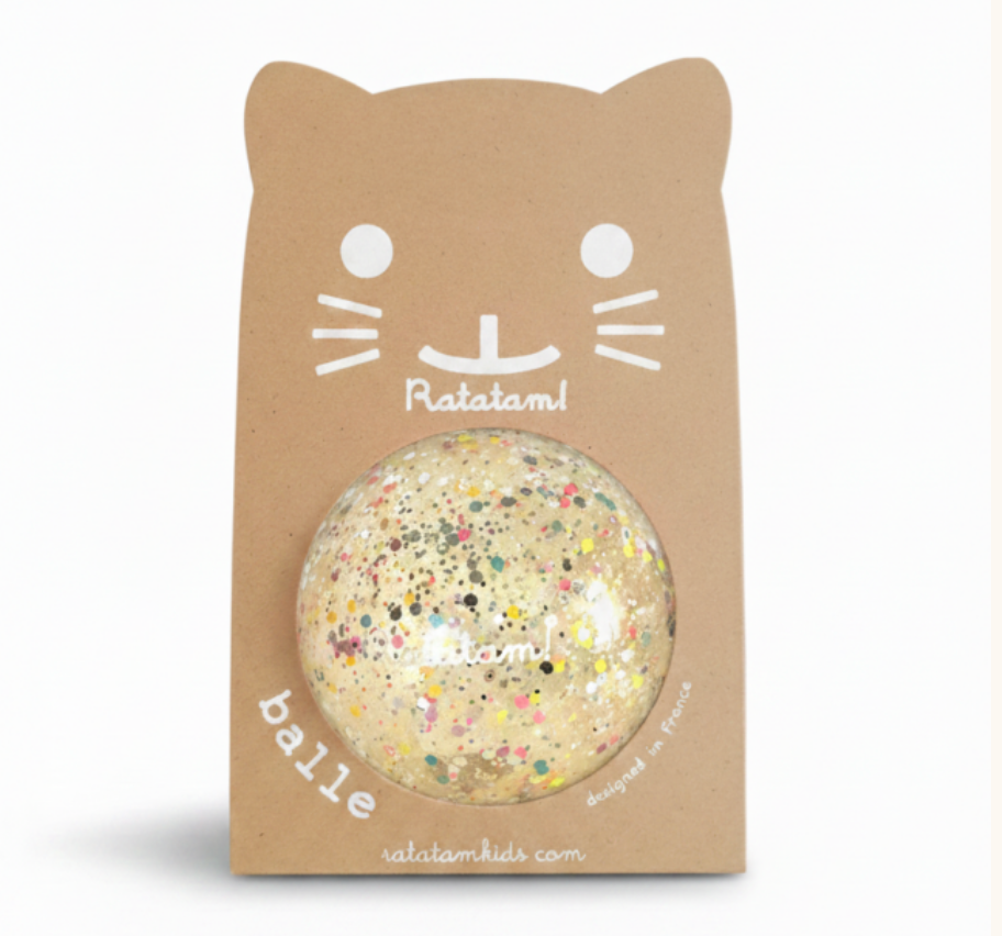 Balle mini Glitzer -10 cm