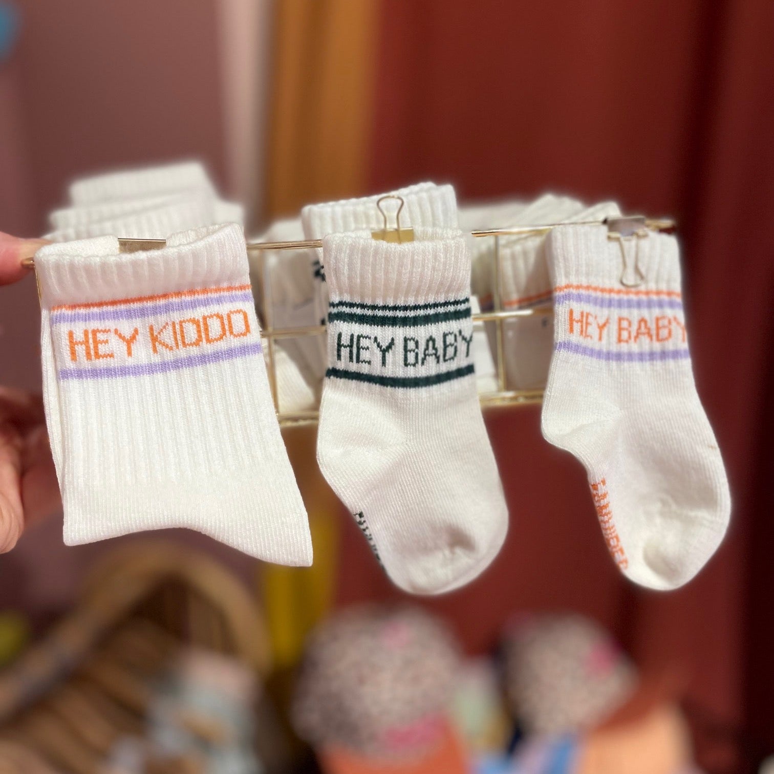 Famvibes Babysocken Hey Baby grün