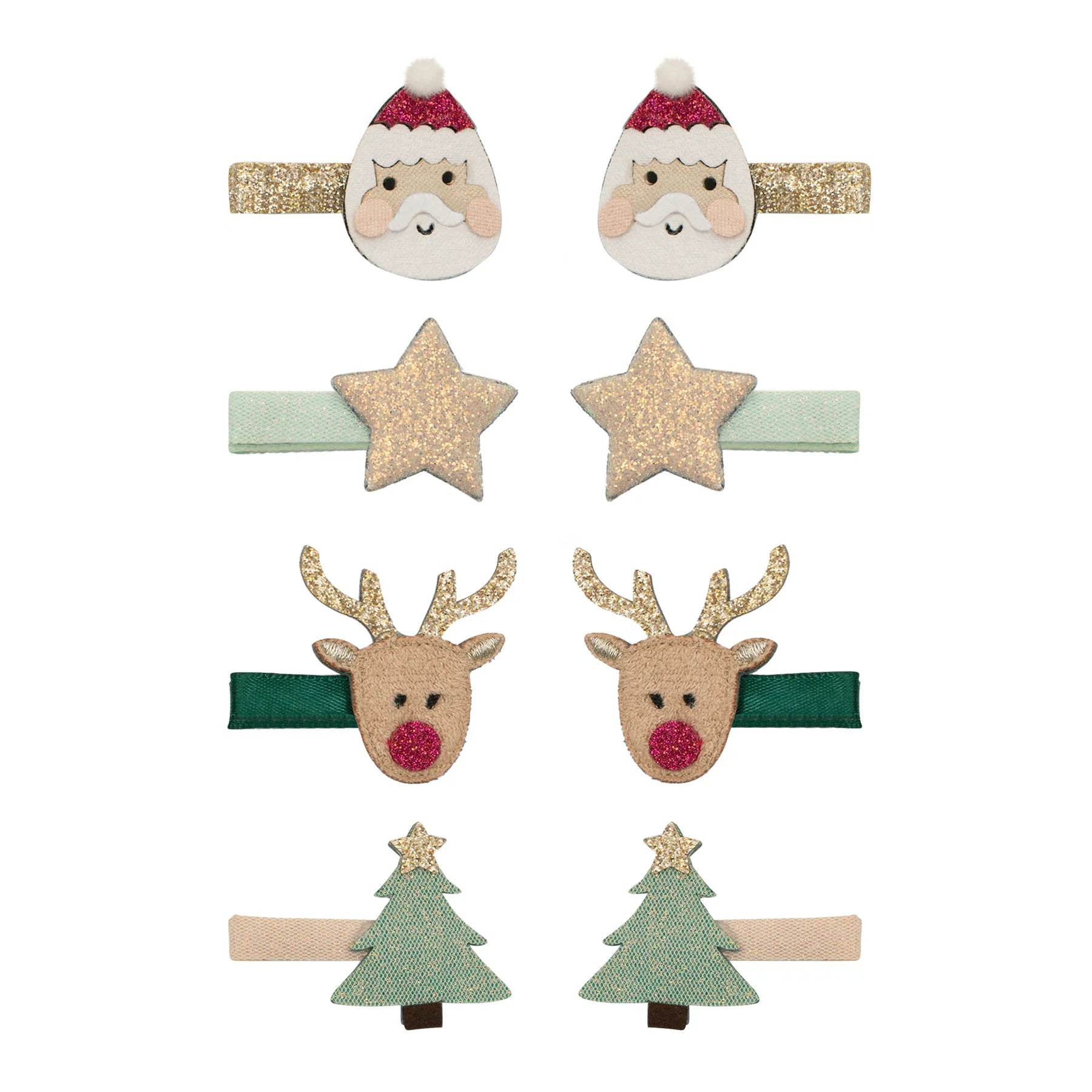 Haarspangen Santa & Rudolph Mini Clips von Mimi und Lula