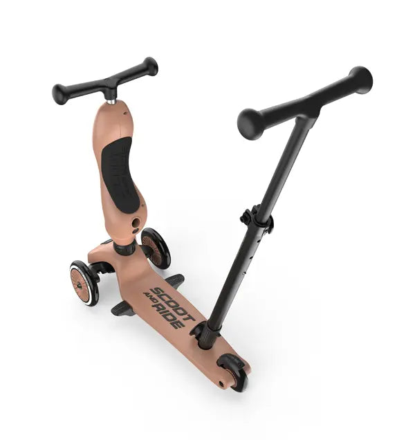 Kinderroller mit Schiebestange - Highwaykick 1 Push and Go - mocha
