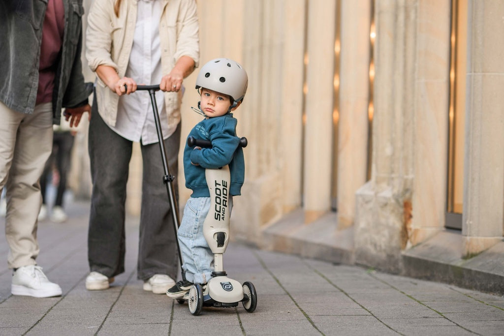Scoot and Ride Highwaykick 1 Push and Go, Ash, Kinderroller & Laufrad für Kleinkinder ab 1 Jahr
