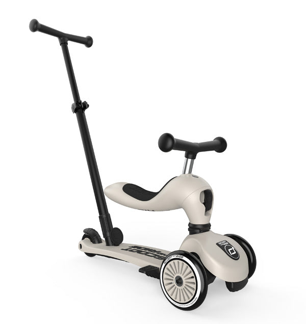 Scoot and Ride Highwaykick 1 Push and Go, Ash, Kinderroller & Laufrad für Kleinkinder ab 1 Jahr