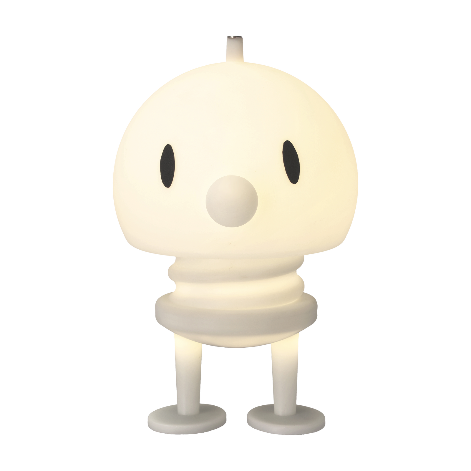 Hoptimist Soft PE-Lampe XL in Weiß, kabellose Tischlampe mit Touch-Funktion im Bumble-Design, 23 cm hoch