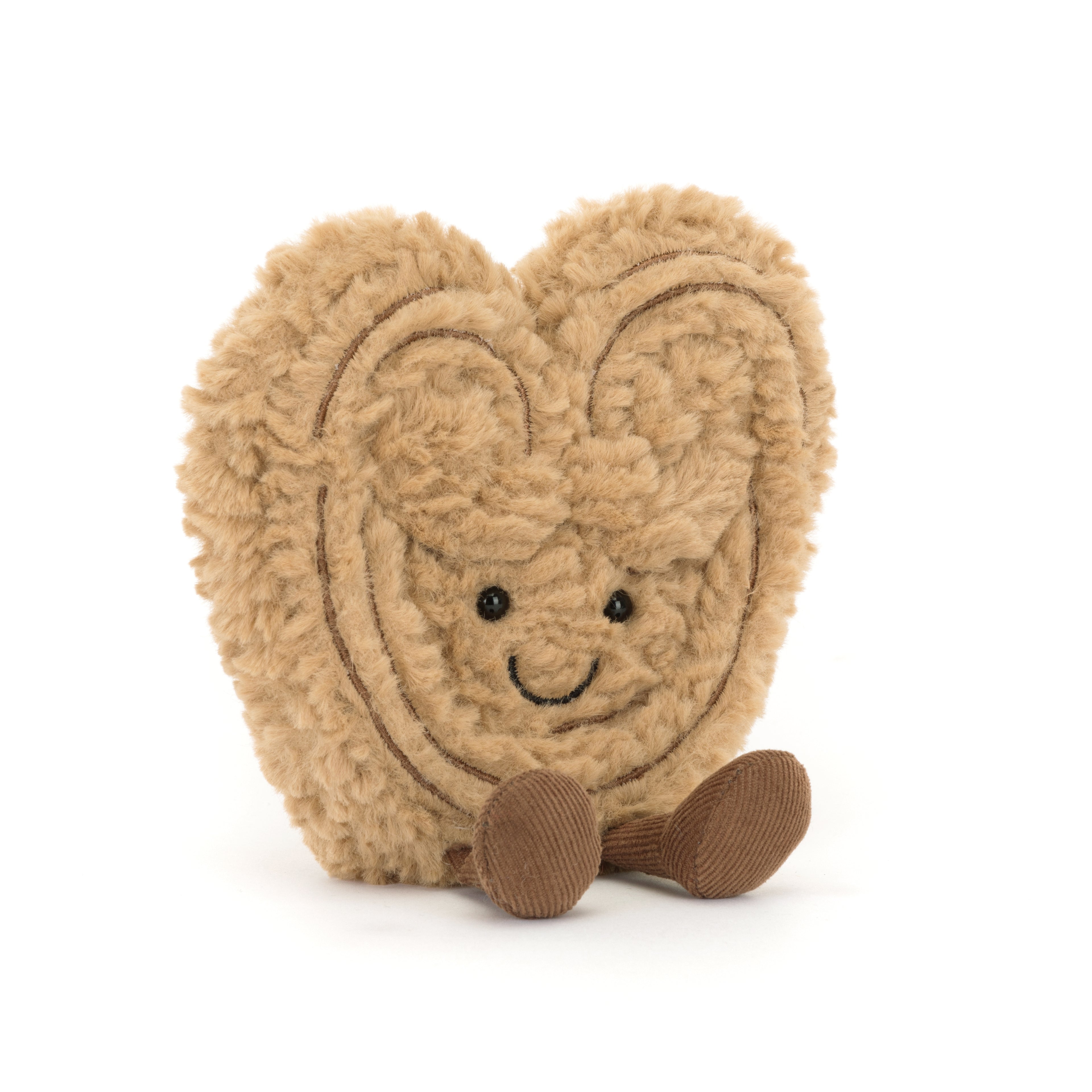 Jellycat Amuseables Philippe Palmier, Plüschtier Herz mit lachendem Gesicht, bezauberndes Geschenk zum Valentinstag