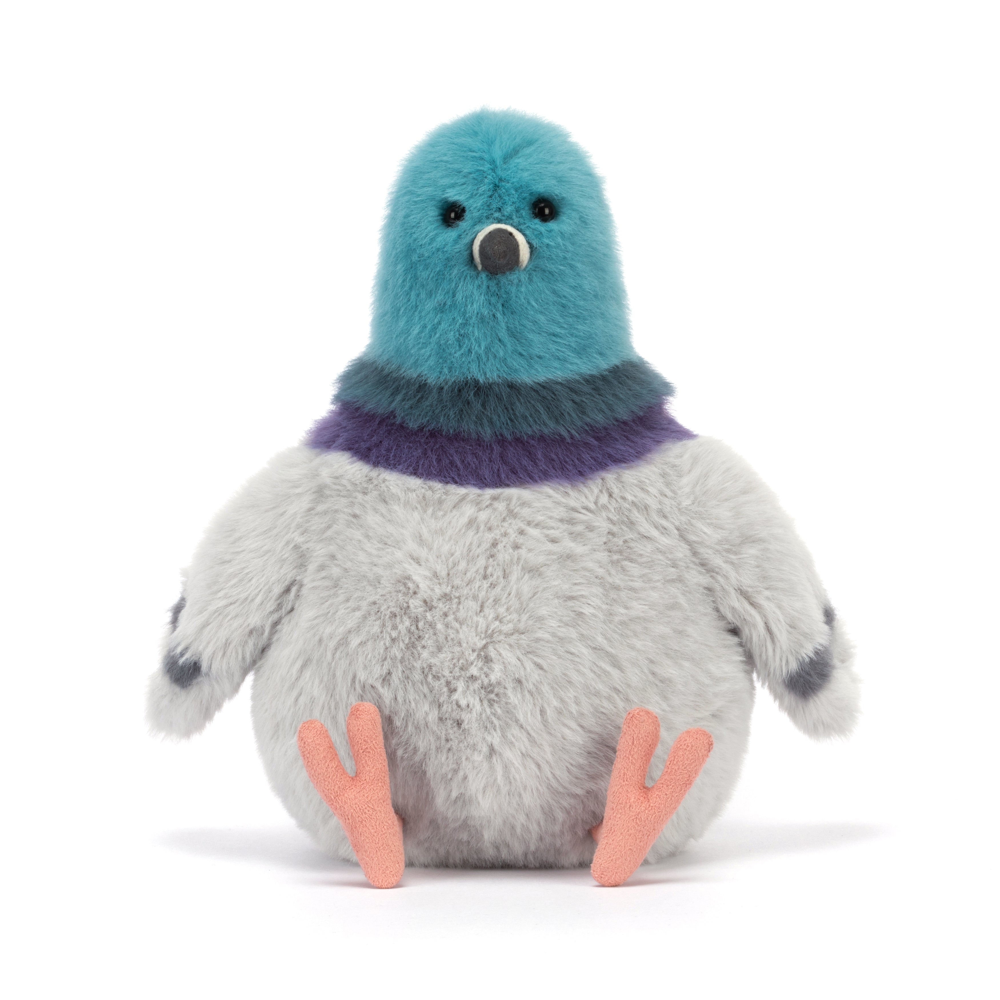 Jellycat Strutton Pigeon Plüsch-Taube mit weichen Federn, liebenswertem Gesicht, kuschelige Stadttaube