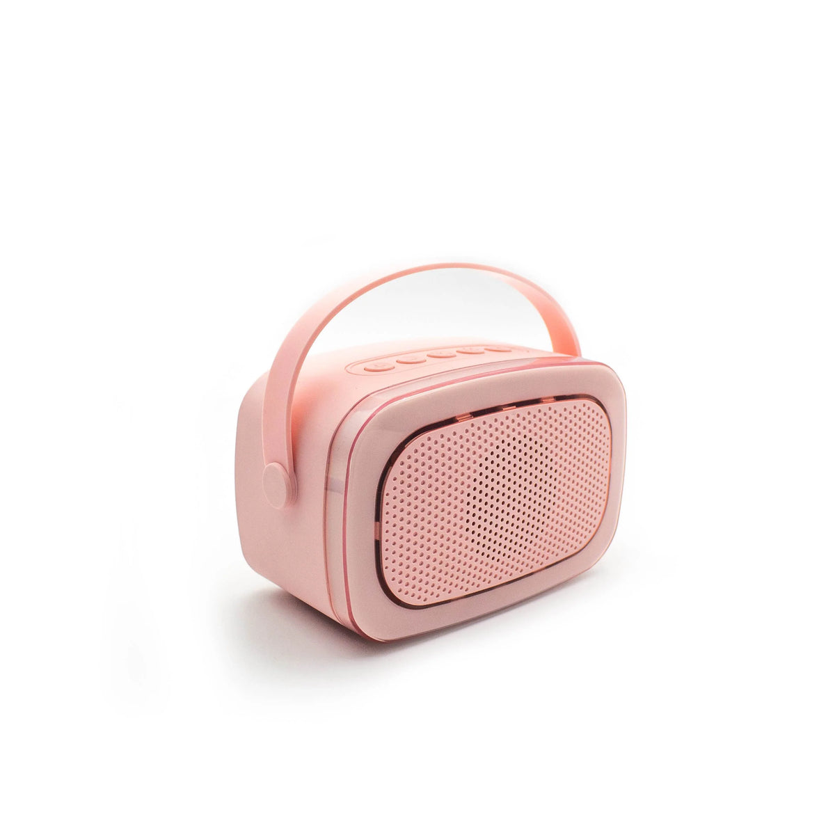 Karaoke mit zwei kabellosen Mikrofonen, rosa