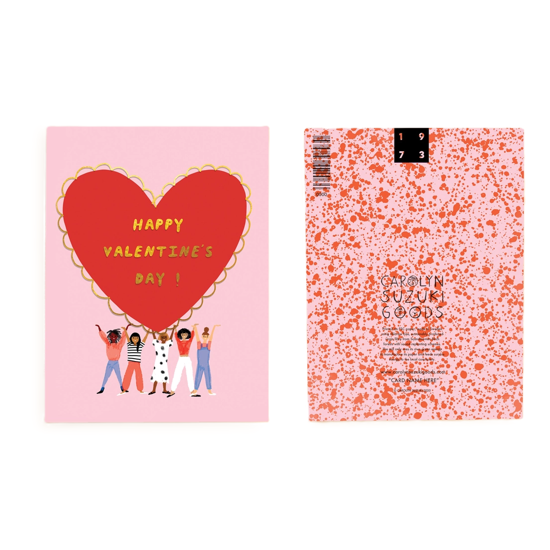 Valentinstagskarte WE LOVE YOU mit Herzmotiv und Folienveredelung A2 Grußkarte Liebe