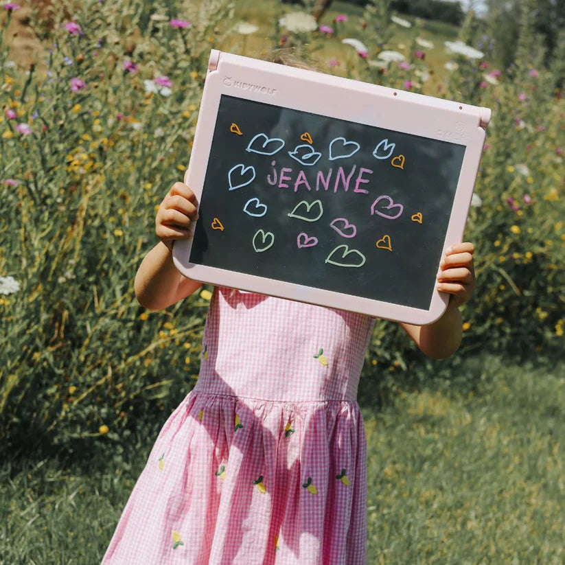 KIDIDRAW-PRO Leuchtende Designtafel Rosa – LED-Zeichenboard für Kinder zum Malen, Nachzeichnen und Modedesign