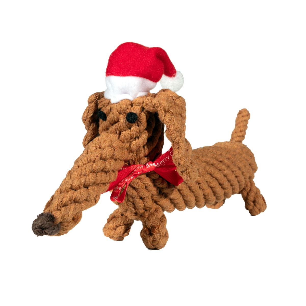 Santa Sausage Weihnachtsdackel - Hundespielzeug