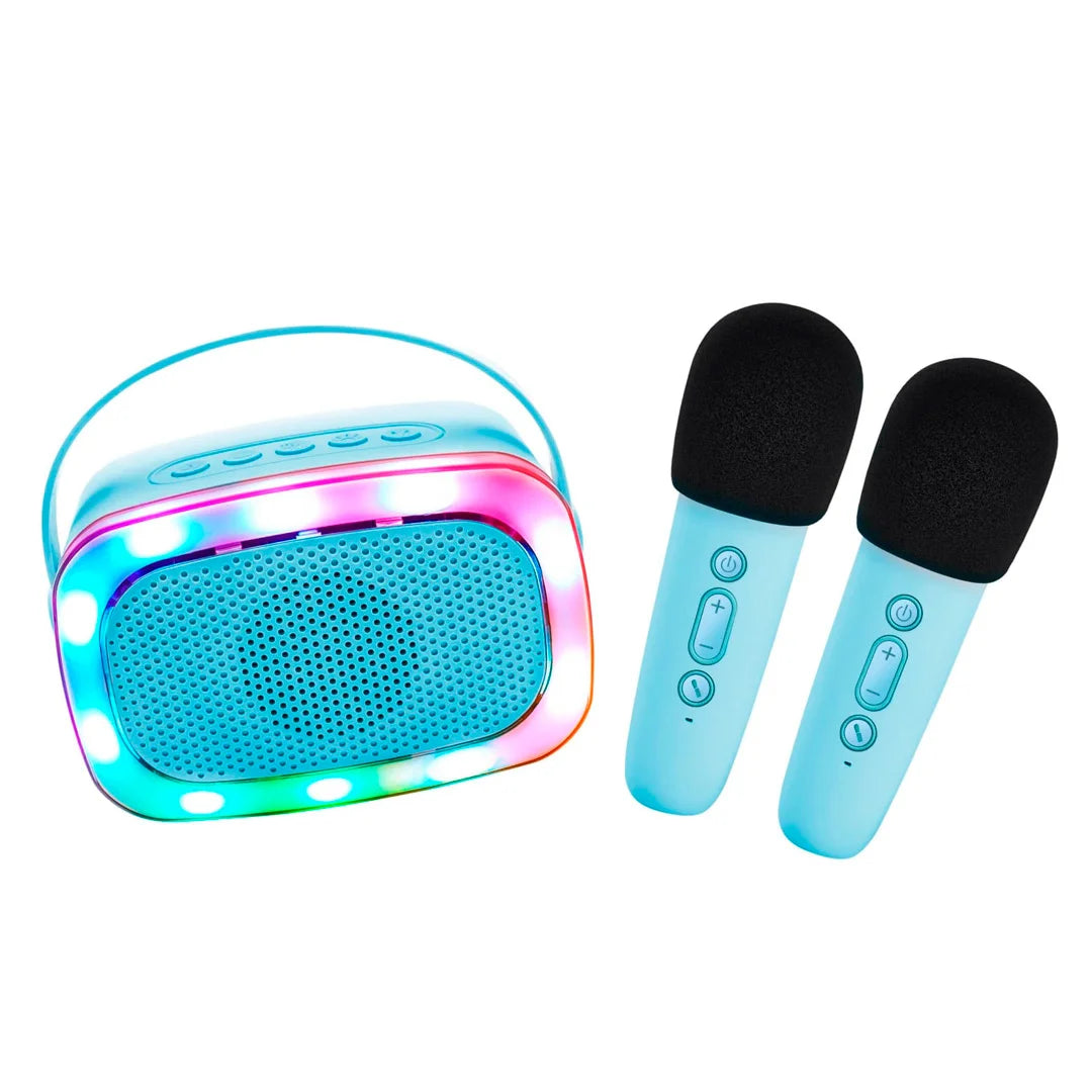 Lalarma Kids Karaoke mit Lichtshow und 2 Mikrofonen" in der Farbe blau