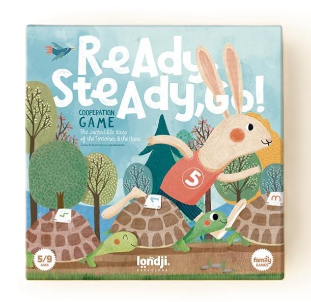 Londji Family-Game „READY STEADY GO!“, kooperatives Schildkröten-Spiel ab 5 Jahren