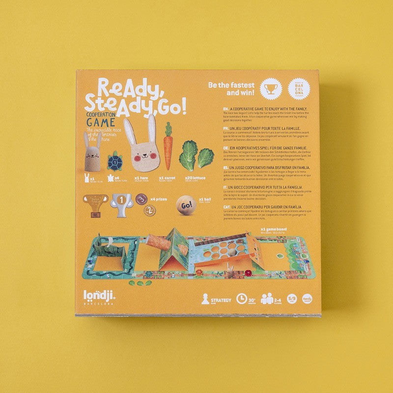Londji Family-Game „READY STEADY GO!“, kooperatives Schildkröten-Spiel ab 5 Jahren