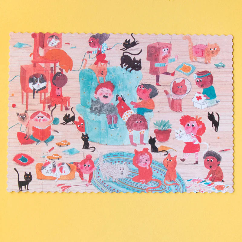 Pocket-Puzzle „Cats and Dogs“ ab 3 J., 24 Teile, Wendepuzzle für kleine Tierfreunde