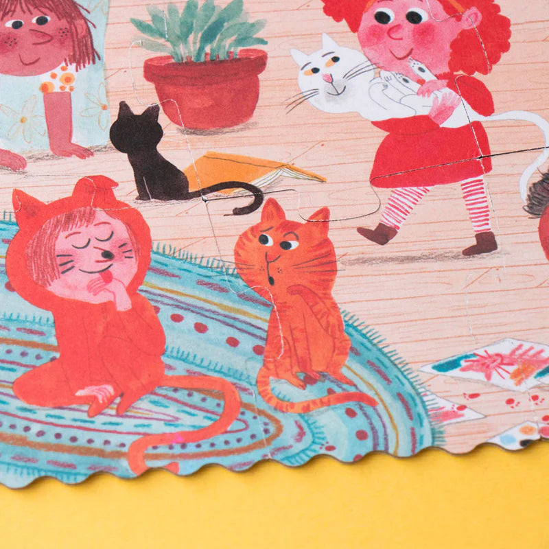 Pocket-Puzzle „Cats and Dogs“ ab 3 J., 24 Teile, Wendepuzzle für kleine Tierfreunde