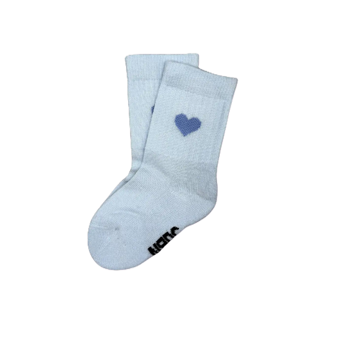Babysocken "Herz" von No Bad Days Club in Blau, 0-1 Jahre, süßes Geschenk zur Geburt und zum Valentinstag.
