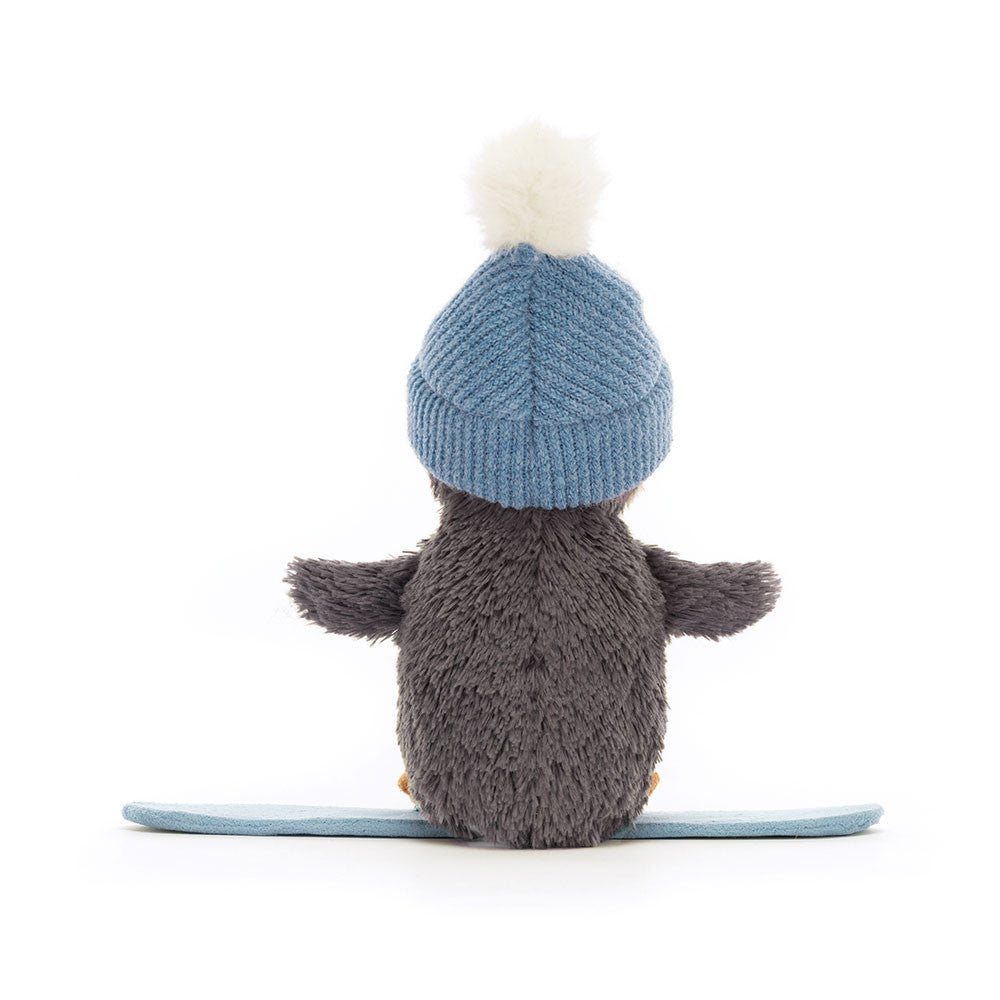 Rückansicht Peanut Penguin Snowboarding von Jellycat.