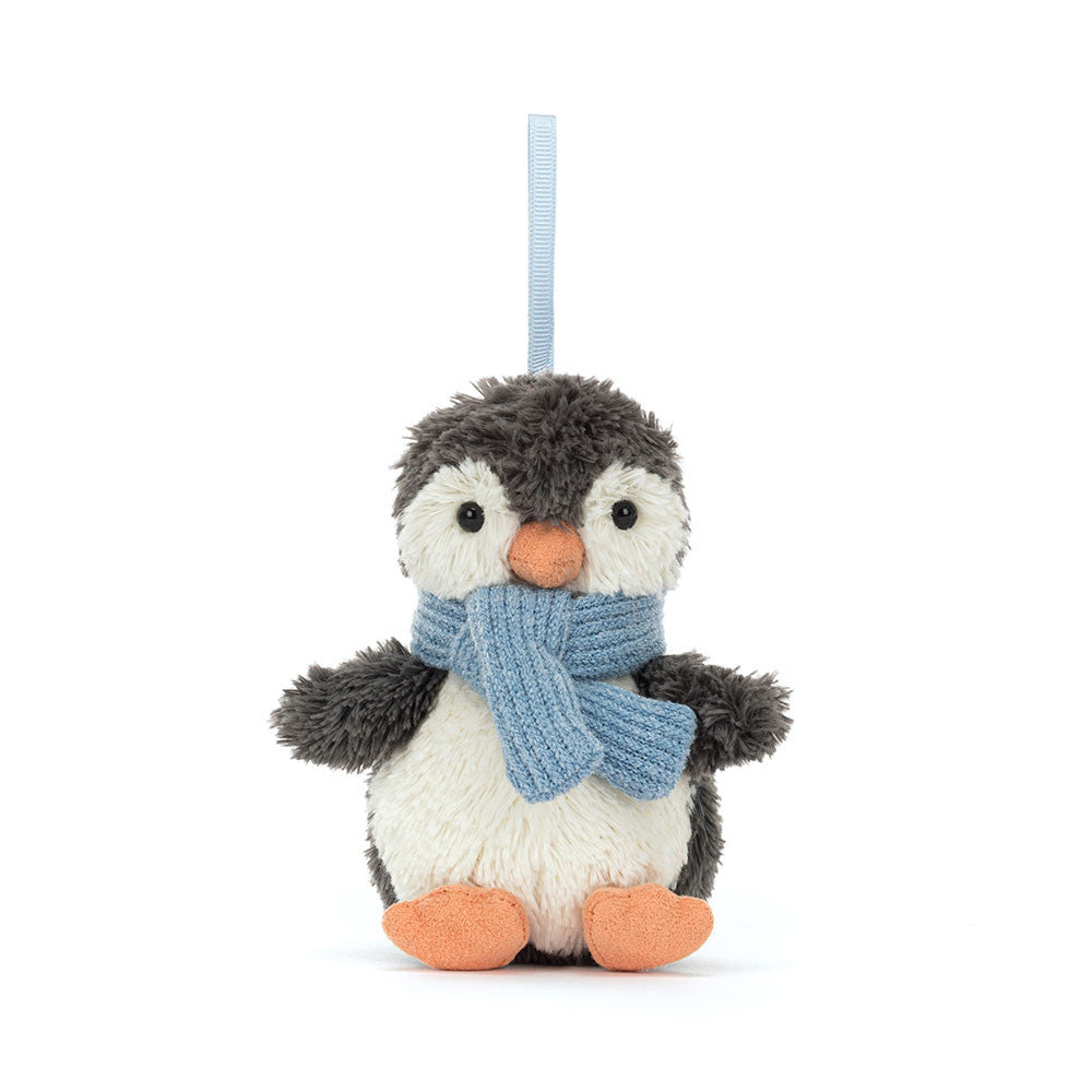 Frontansicht Peanut Penguin Decoration von Jellycat.