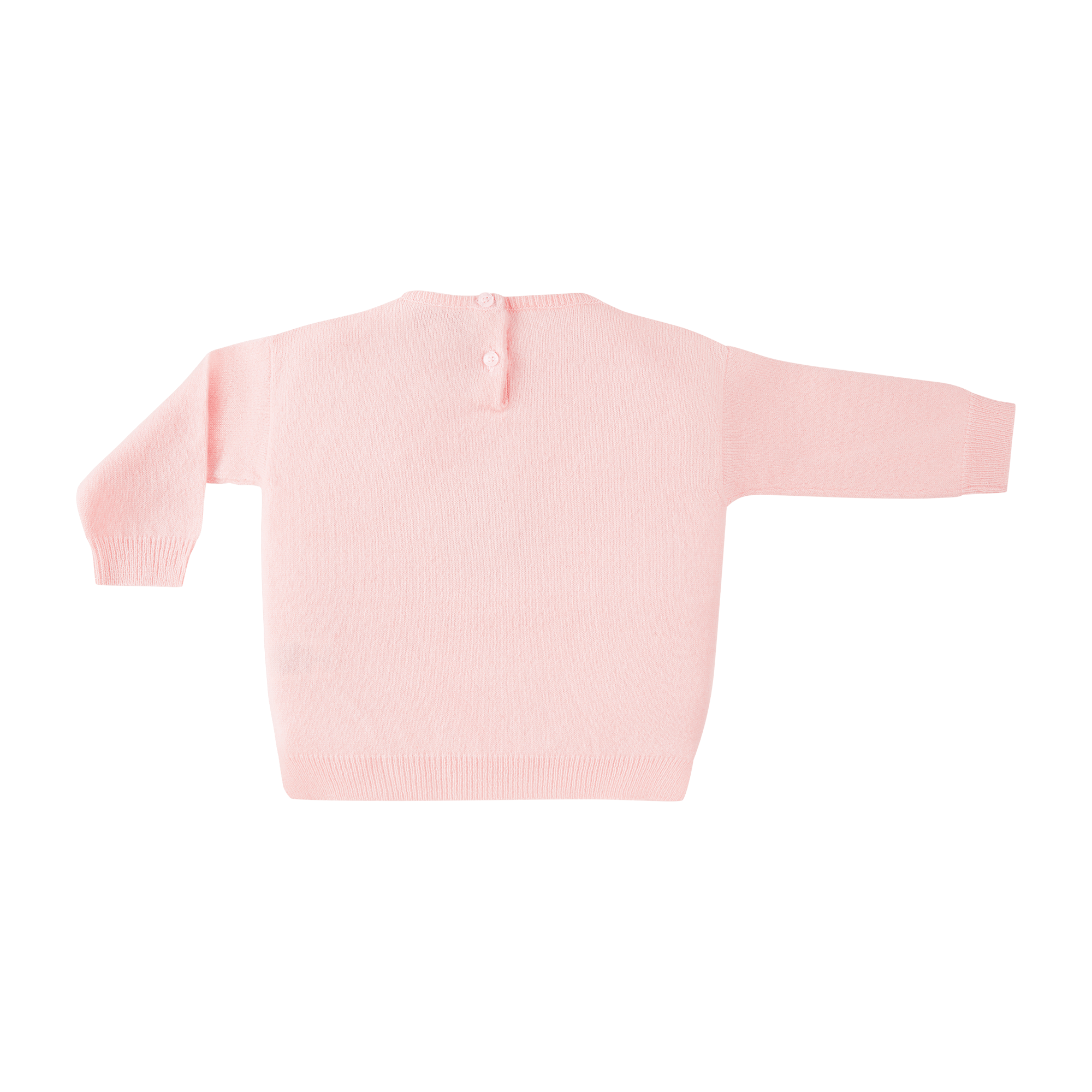 PAPA LOBSTER Pullover CUPCAKE Rosa aus 100 % Kaschmir von hinten