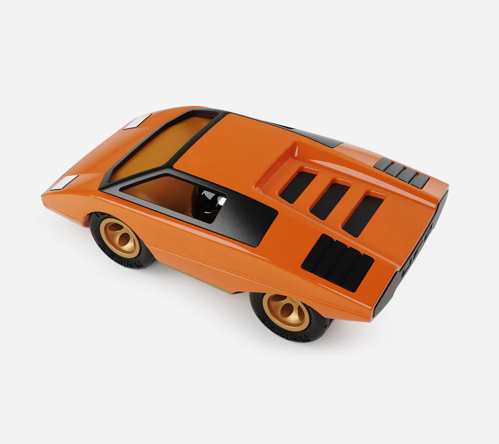 Playforever UFO Bruto Spielzeugauto in Orange – robuster Retro-Rennwagen für Kinder ab 3 Jahren