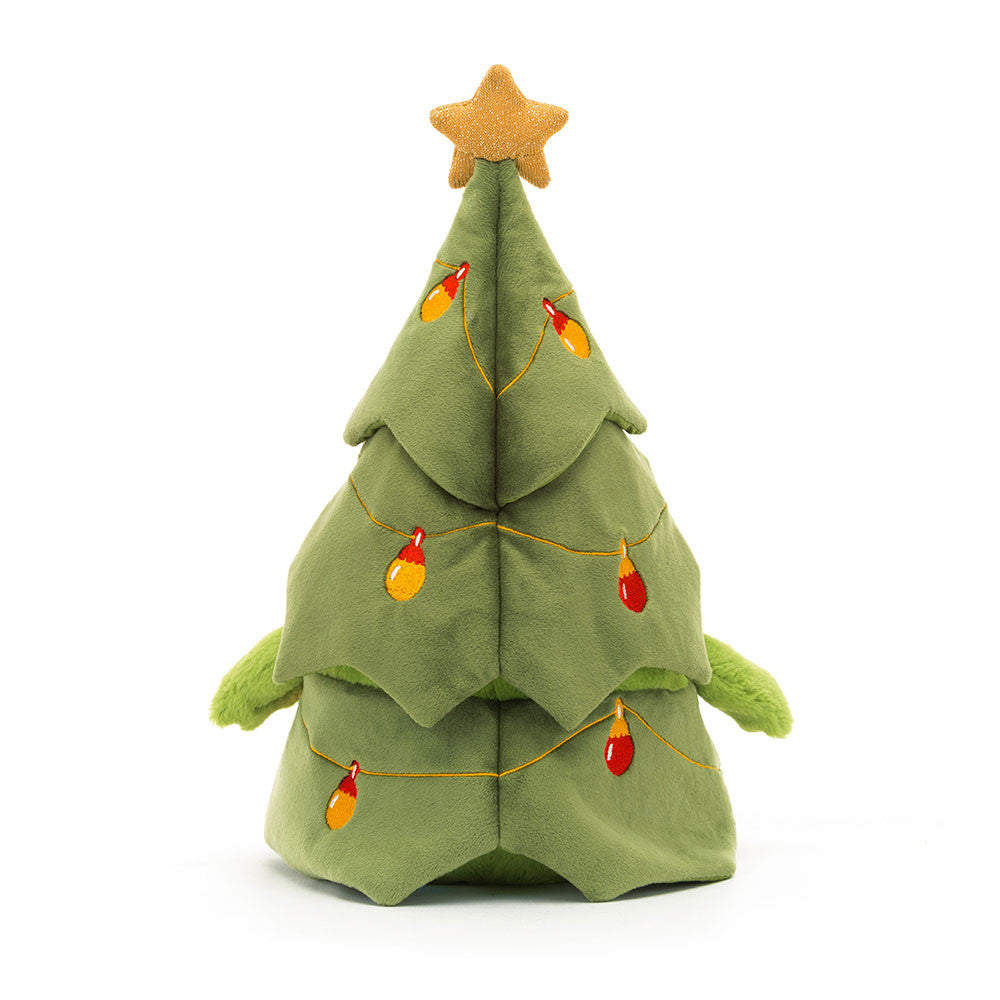 Rückansicht icky Rainfrog Christmas Tree von Jellycat.