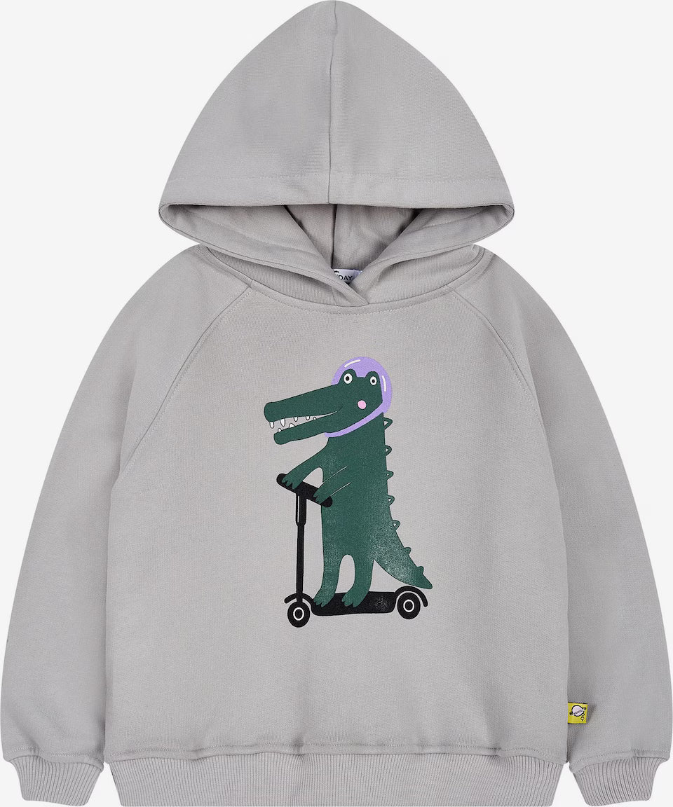 SATURNDAY Hoodie "Krokodil" in Grau