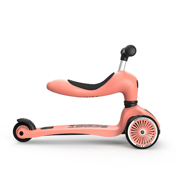 Scoot and Ride Highwaykick 1, Apricot, Kinderroller und Laufrad mit verstellbarem Sitz & Lenker