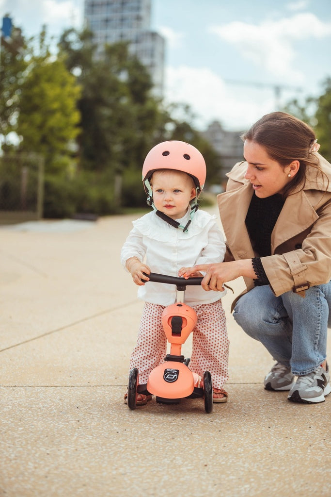 Scoot and Ride Highwaykick 1, Apricot, Kinderroller und Laufrad mit verstellbarem Sitz & Lenker