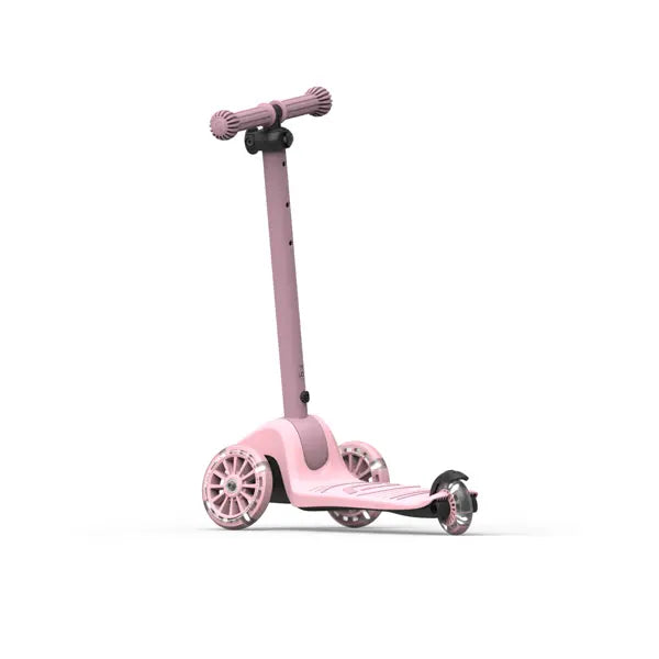 Scoot and Ride Highwaykick 3S, Rose, höhenverstellbarer Lenker mit LED Räder und klappbarem Rahmen