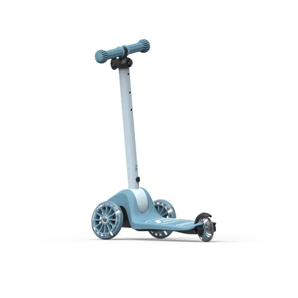 Scoot and Ride Highwaykick 3S Steel mit LED Vorderrädern, klappbarer Kinderroller und höhenverstellbarer Lenker