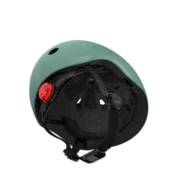 Scoot & Ride Kinderhelm S-M in Forest Green. Robuster Helm Helm für Roller, Laufrad & Fahrrad, sicher und verstellbar