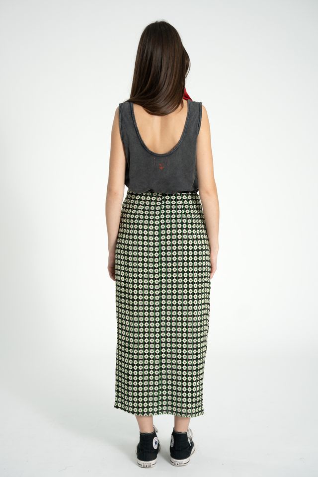 Sisters Department Sleeveless Top mit V-Ausschnitt und Print Baby & Rote Lippen