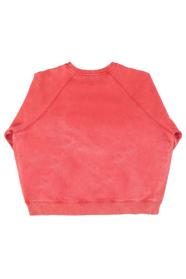 Sisters Department Sweatshirt "Baby" in einem ausgewaschenen Rot und aus 100% Bio-Baumwolle